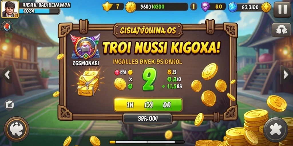Halaman bonus yang menampilkan penawaran menarik untuk pemain.